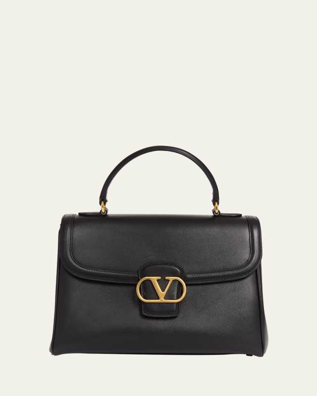 9 to 5 Flap Leather Top-Handle Bag